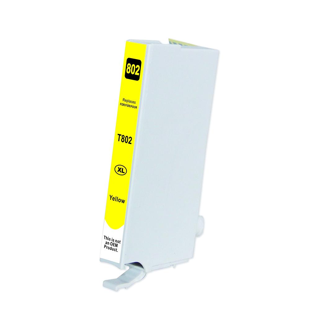 Premium Quality Yellow High Capacity Ink Cartridge compatible with Epson T802xl420 (Epson 802XL)