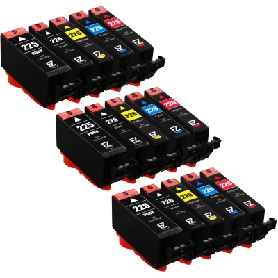 Premium Quality High Capacity BK. C. M. Y (Bulk Package-2 pcs each of PGI225Bk. CLI226Bk. C.M.Y)  Inkjet Cartridges compatible with the Canon (PGI-225Bk. CLI-226) 4530B008. 4547(8)(9)B001