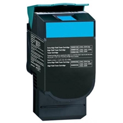 Premium Quality Extra Hi-Yield Cyan Toner Cartridge compatible with the Lexmark C544X2CG