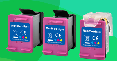 Ninestar Eco-Saver inkjet for HP N9K03AN (HP 65XL color). equal to 3 HP 65xl Color Cartridges