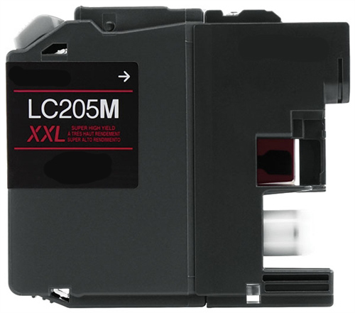 Premium Quality Super High Capacity Magenta Inkjet Cartridge compatible with the Brother LC-205M