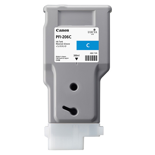 Premium Quality Cyan Ink Cartridge compatible with the Canon (PFI-206C) 5304B001