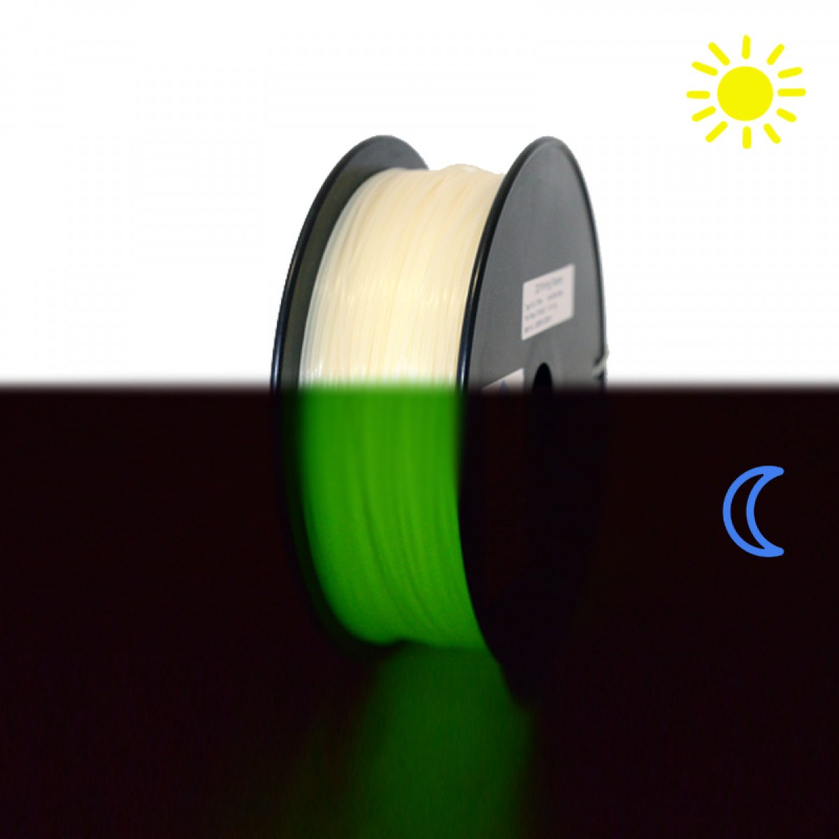 Premium Quality Glow in dark. Glow Green ABS 3D Filament compatible with the Universal PFABSGGN