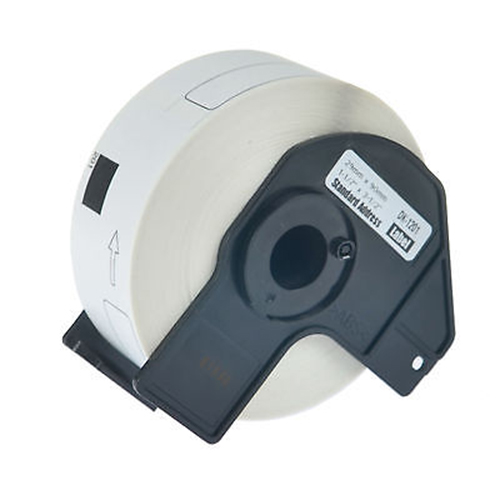 Genuine (400 pcs) 1.4" x 3.5" / 38mm x 90.3mm Die-cut Large White Paper Address Labels compatible with the Brother DK-1201
