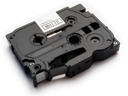 Premium Quality  Black Print on White   Label Tape compatible with the Brother  TZe-221/TZ-221
