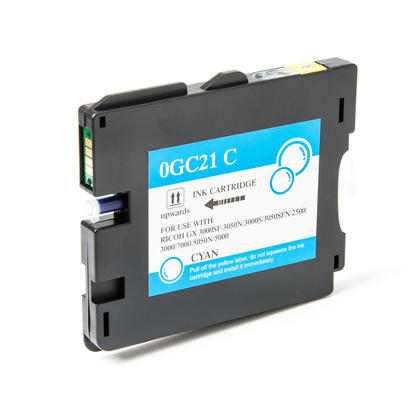 Premium Quality Cyan Inkjet compatible with the Ricoh GC21C