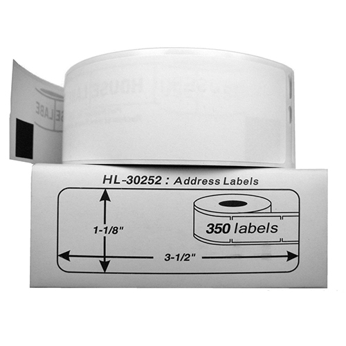 Genuine (300 pcs) 1.1" x 3.5" Address Labels compatible with the Dymo 30252