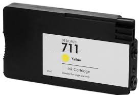 Premium Quality Inkjet Cartridge compatible with the DesignJet T120 ePrinter (HP 711A Y) CZ132A
