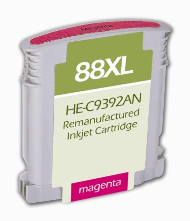Premium Quality High Capacity Magenta Inkjet Cartridge compatible with the HP (HP 88) C9392AN