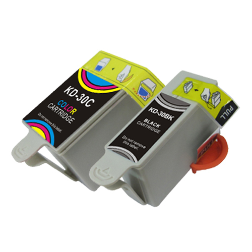 Premium Quality High Capacity Black. Color (Bulk Package-5 pcs Black. 3 pcs Color)  Inkjet Cartridges compatible with the Kodak (Kodak 30XL) 1341080. 1550532