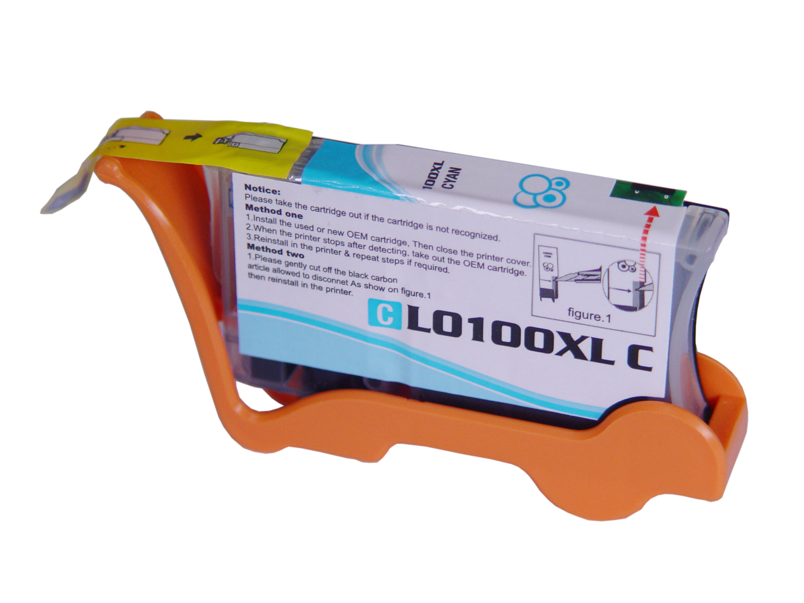 Premium Quality High Capacity Cyan Ink Cartridge compatible with the Lexmark (100C XL) 14N1069