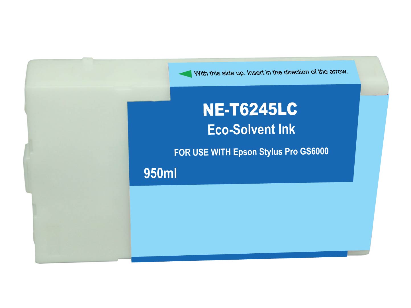 Premium Quality Light Cyan Solvent Inkjet Cartridge compatible with the Epson T624500