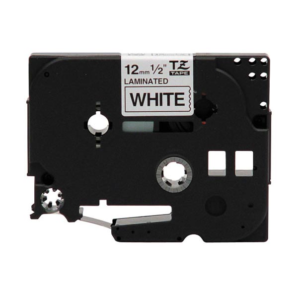Genuine OEM Black Print on White Label Tape compatible with the Brother TZe-231/TZ-231