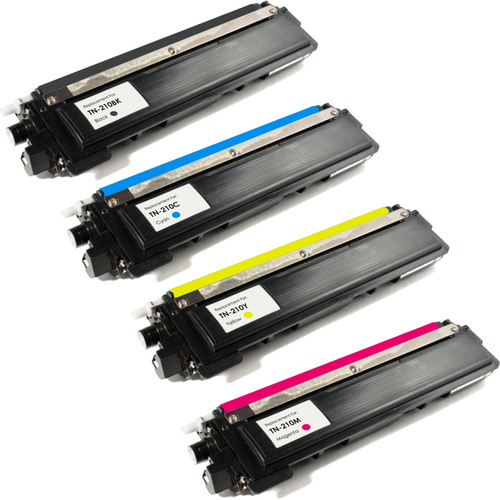 Premium Quality Black. Cyan. Magenta. Yellow Toner Cartridges compatible with Brother TN-210BK (TN-210M)