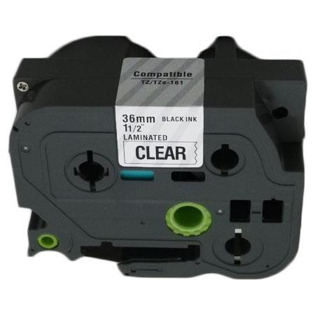 Premium Quality Black on Clear Label Tape compatible with the Brother (TZ161) TZe-141/TZ-141
