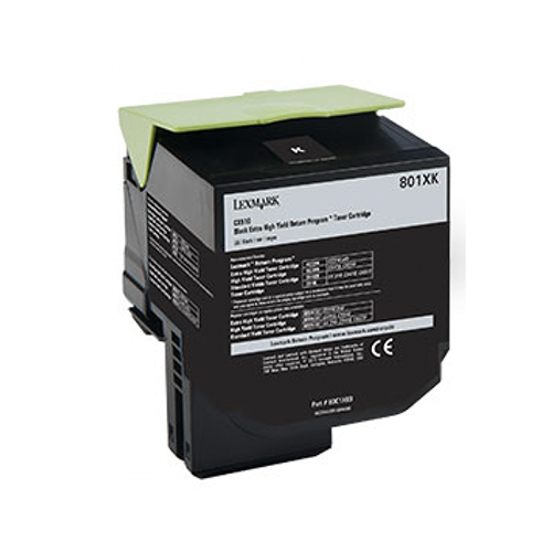 Premium Quality Extra High Capacity Black Toner Cartridge compatible with the Lexmark 80C1XK0