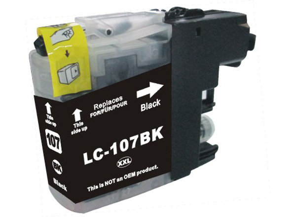 Premium Quality Black Ink Cartridge compatible with the Brother (LC107BK) LC107