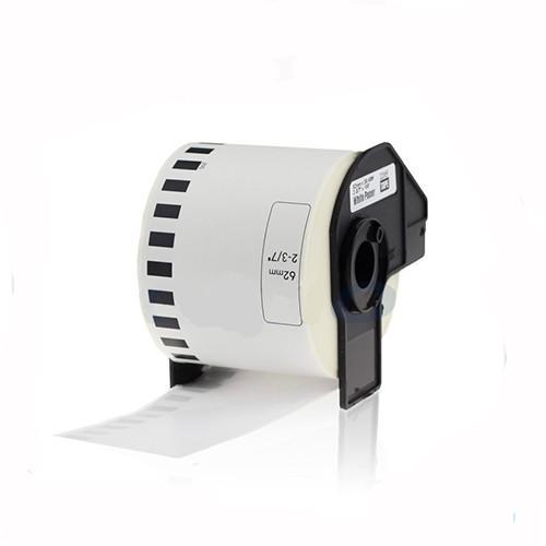 Premium Quality Black on White 2.1 x 100/ 101mm x 30.4m Continuous Length Paper Tape compatible with Brother DK-N5224