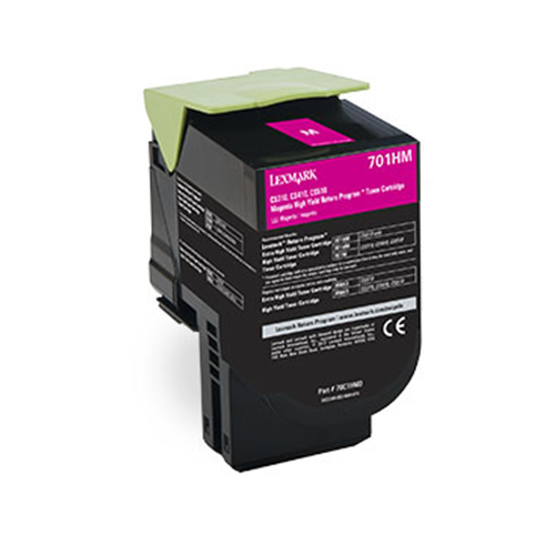 Premium Quality High Capacity Magenta Toner Cartridge compatible with the Lexmark (701HM) 70C1HM0