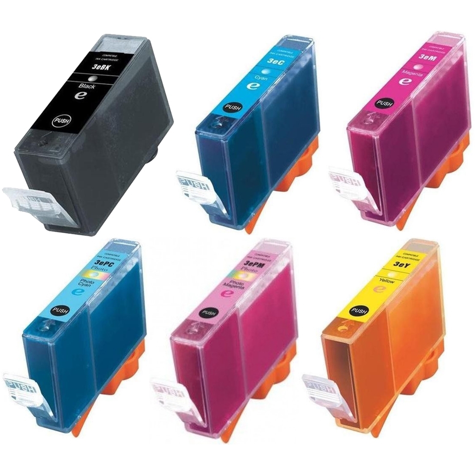 Premium Quality  BK. C. M. Y (Bulk Package-1 pc each of BCI3Bk. 6Bk. C.M.Y)  Inkjet Cartridges compatible with the Canon (BCI-3. BCI-6BK) 4479A003AA-4482A003AA