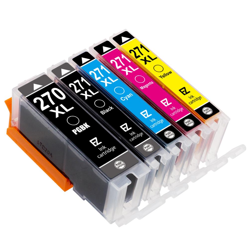 Premium Quality Black. Cyan. Magenta. Yellow High Capacity Inkjet Cartridges compatible with Canon PGI-270xl. CLI-271xl