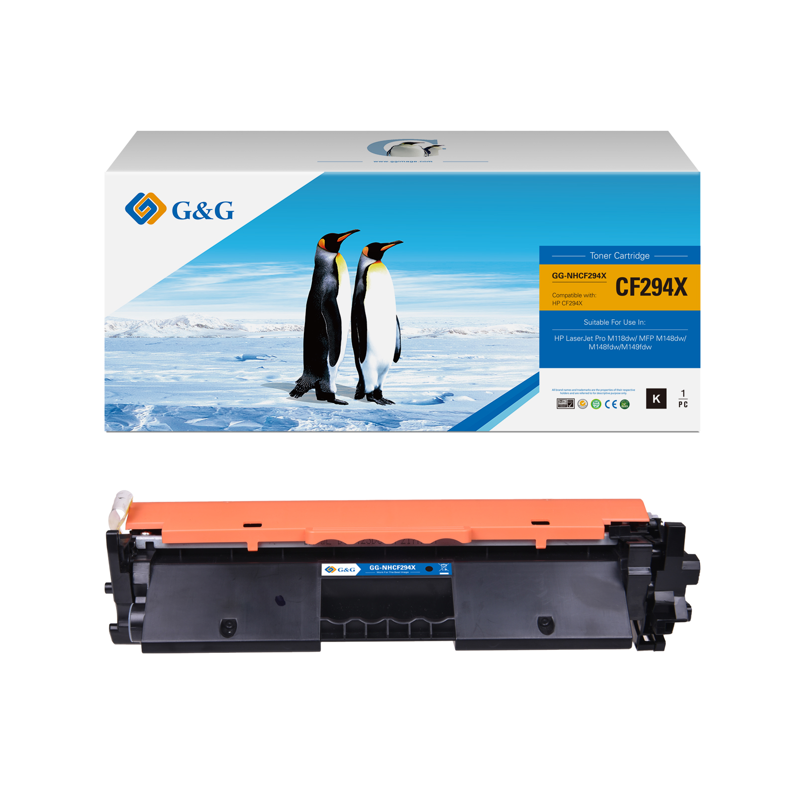 G and G Brand Premium CF294X (HP 94X) Compatible HP Black Toner Cartridge