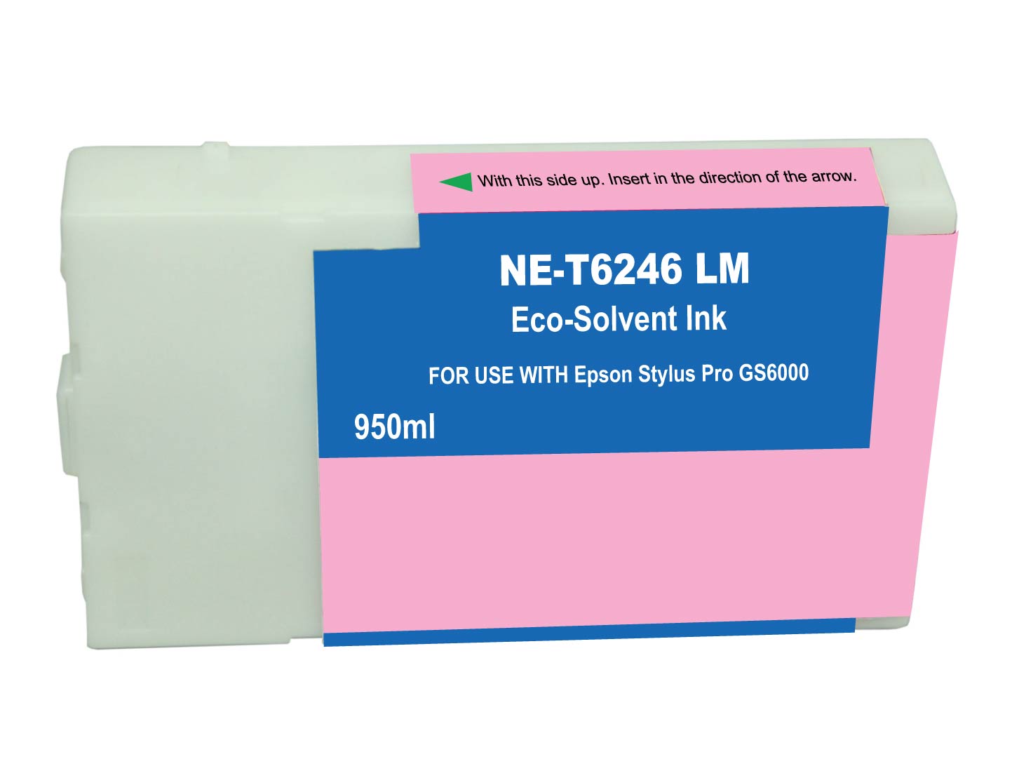 Premium Quality Light Magenta Solvent Inkjet Cartridge compatible with the Epson T624600