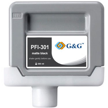 Premium Quality Matte Black Inkjet Cartridge compatible with the Canon PFi301MBk