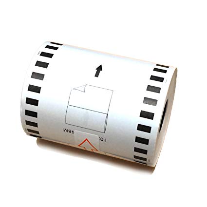 Premium Quality 4 x 100/ 101mm x 30.4m Continuous Length Paper Tape compatible with Brother DK-2243